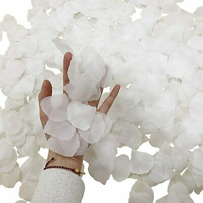 3000 Pieces White Rose Petals Artificial Flower Petals Silk Rose Petals