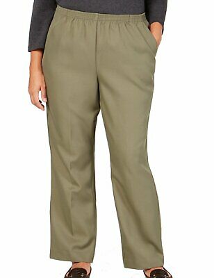 Karen Scott Women Pants Plus Mid-Rise Straight Leg Stretch, Size 2X