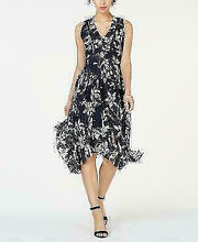 Taylor Women's Printed Lace Handkerchief-Hem Dress, Size 6