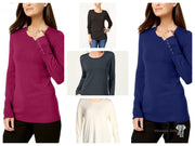 JM Collection Women's Studded-Cuff Sweater, Choose Sz/Color