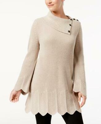 Style & Co Petites Scallop-Edge Sweater