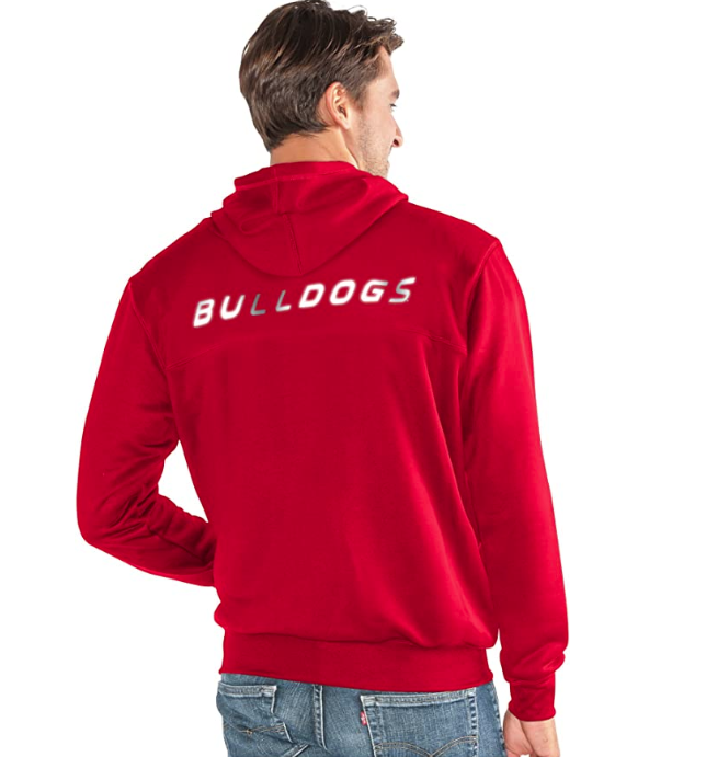 Georgia Bulldogs Mens Cadence Full Zip Sweatshirt, Red, Size Small