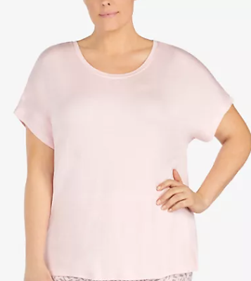 DKNY Plus Size Petal-Back Chiffon-Panel Top ,Size 2X