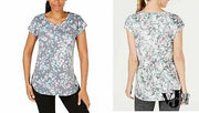 Ideology Womens Floral-Print T-Shirt