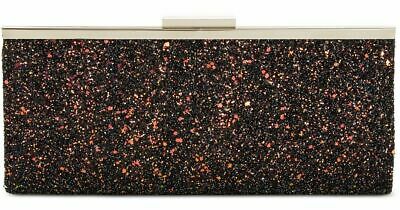 INC International Concepts Carolyn Cake Glitter Clutch Bag, Charcoal