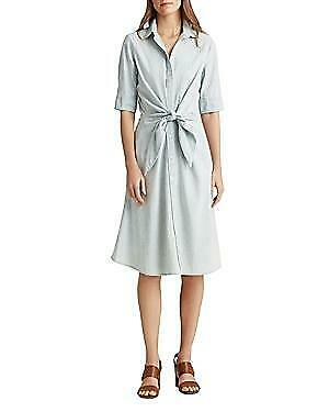 Lauren Ralph Lauren Tie-Waist Shirtdress, Vintage Chambray, Size 12