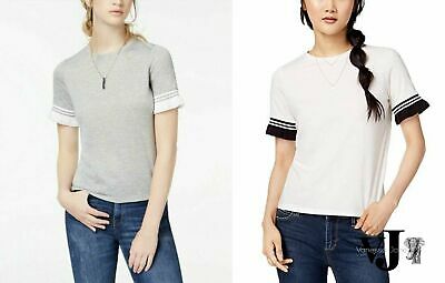 Self Esteem Juniors Contrast Stripe Ruffle-Sleeve T-Shirt
