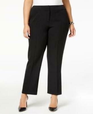 Kasper Black Plus Size Slim Pants, Size 24W