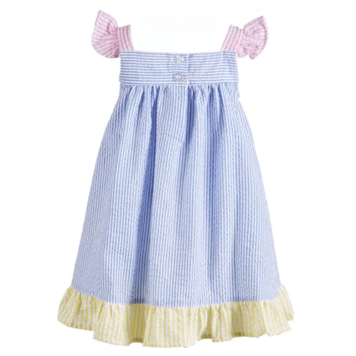 Blueberi Boulevard Baby Girls Gingham Bumblebee Sundress, Size 6-9Mo