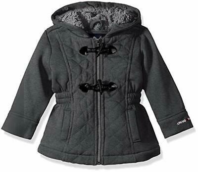 Limited Too Girls Quilted Toggle Fleece Jackets Gray Puffer