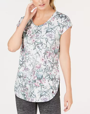 Ideology Womens Floral-Print T-Shirt