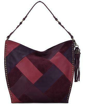 The Sak Silverlake Patchwork Leather Hobo Shoulder Bag in Cabernet