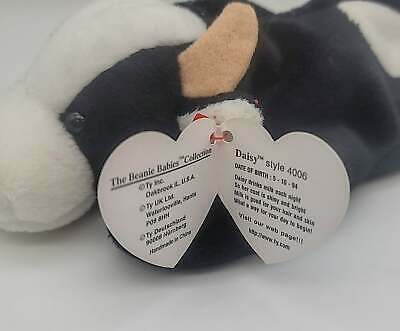 Ty Beanie Baby Daisy the Cow Style 4006, 1994 With 18 Errors