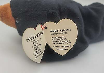 Rare Beanie Blackie Beanie Baby 1993 Stuffed Animals 1993 Blackie
