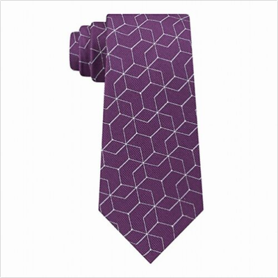 Calvin Klein Mens Constellation Slim Silk Tie