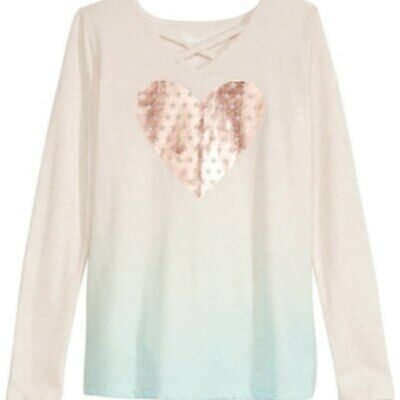 Epic Threads Big Girls Ombre Heart T-Shirt, XL (16)/Oatmeal Heather