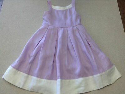 Janie and Jack Tea Time Purple Linen Easter Dress, 6-12Months/Purple