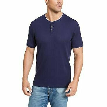 Club Room Mens Waffle-Knit Henley