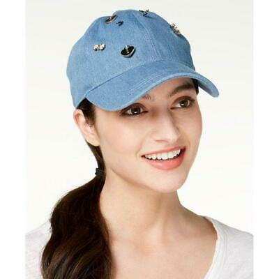 August Hats Womens Charms Denim Baseball Cap Blue, One Size