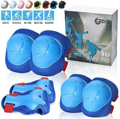 CRZKO Kids Protective Gear, Knee Pads and Elbow Pads 6 in 1 Set with Wrist Guard
