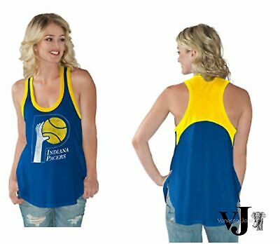 NBA Indiana Pacers Womens Power Play Color Block Tank Top, Size Large