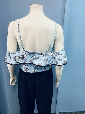 XOXO Womens Halter Floral Cold Shoulder Jumpsuit Juniors Size XXL