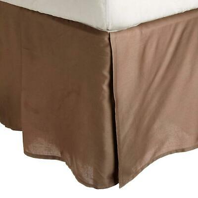 Luxor Bed Skirt, Twin XL, Taupe, Wrinkle Resistant, Pleated