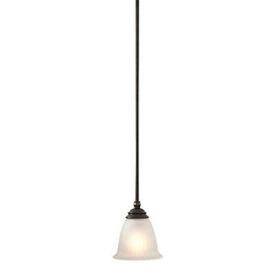 Progress Lighting Renovations Collection Mini-Pendant w/ Etched Glass