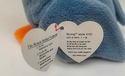 Ty Beanie Baby – Scoop the Pelican 1996 – Pellets With Tag
