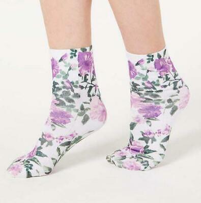 INC Women's Floral Anklet Socks One Pair One Size