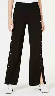 Almost Famous Juniors Faux Pearl-Trimmed Wide-Leg Pants, Size XS