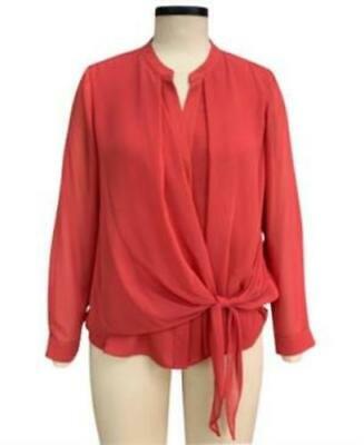 Alfani Tie-Front Blouse, Size Medium