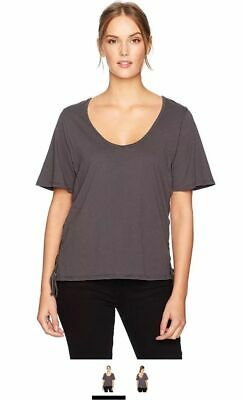 LAmade Women's Kaia Lace up Top, Raven, Size Large