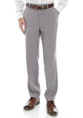 Michael Kors Solid Dress Pants, Light Gray, Size 37W