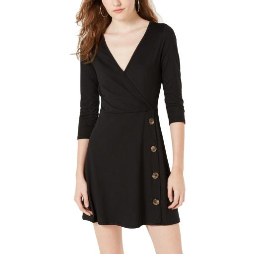 Ultra Flirt Womens Juniors Faux Wrap Floral Casual Dress, Size Medium – Vanessa Jane