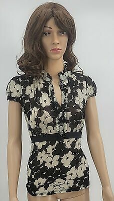 THE LIMITED Womens Sheer Floral Frill-Sleeve Blouse, Size S