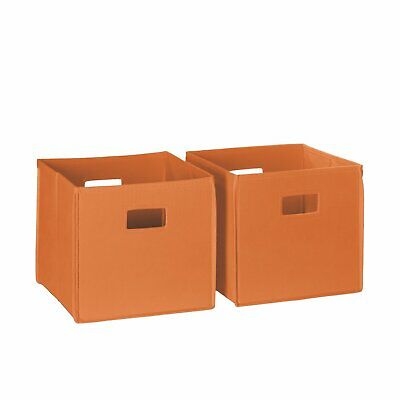 RiverRidge Home Folding Storage Bins Kids Storage Cube Closet Organizer Set of 2