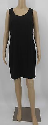 JESSICA HOWARD Black Sleeveless Lined Sheath Dress,12P