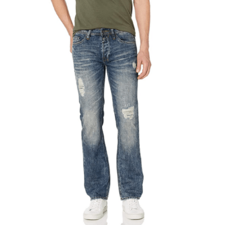 Buffalo David Bitton Mens Driven Relaxed Straight Worn Denim, Size 34X34