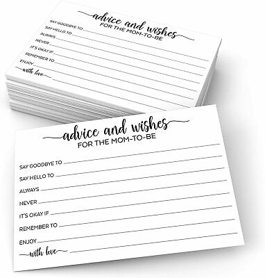 321Done Advice and Wishes for the Mom-To-Be 50 Cards 4 x 6 for Baby Advice C