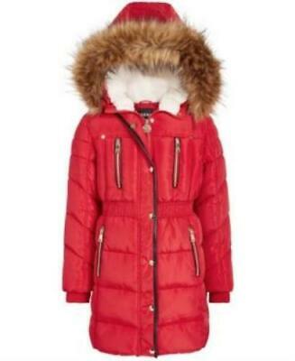Dkny Big Girls Hooded Puffer Jacket with Faux-Fur Trim , Various Colors