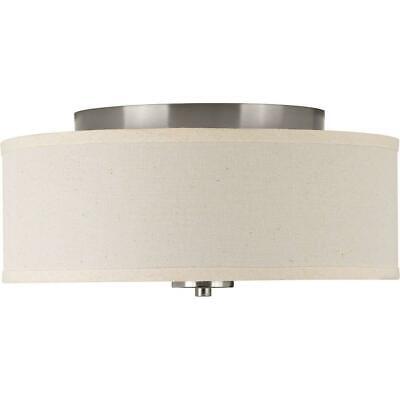 Progress Lighting P3713-09 Inspire Two-Light Flush Mount, Brushed Nickel