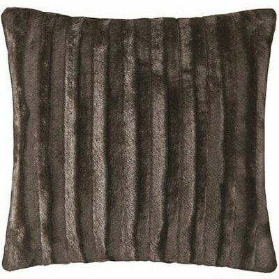 Madison Park MP30-2999 Duke Faux Fur Square Pillow; Chocolate – 20 x 20 In.