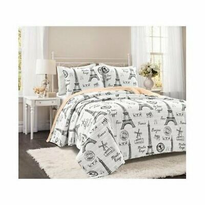 Lush Décor Paris Bonjour 3 Piece Quilt Set