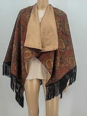 Women Loose Vintage/Mandala Outerwear Coat Oversized Poncho Shawl