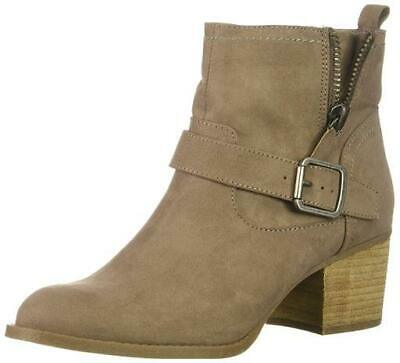 Madden Girl Womens Fibbi Ankle Boot, Taupe, Size 9.5