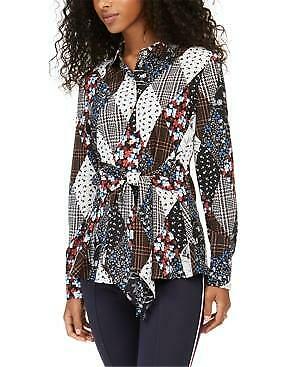 Tommy Hilfiger Womens Printed Button-Down Top, Size XL