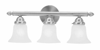 Livex Lighting 1063-91 Neptune 3-Light Bath Light, Brushed Nickel