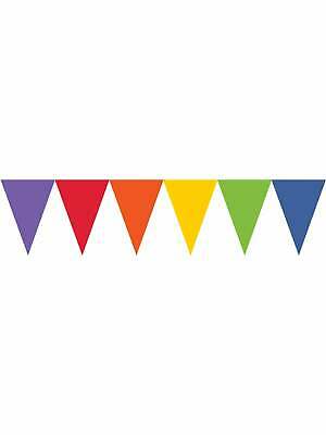 Rainbow Paper Pennant Banner, 4.5M of Paper Bunting