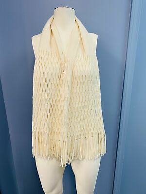 INC International Concepts Infinity Scarf IVORY Fringe Knit